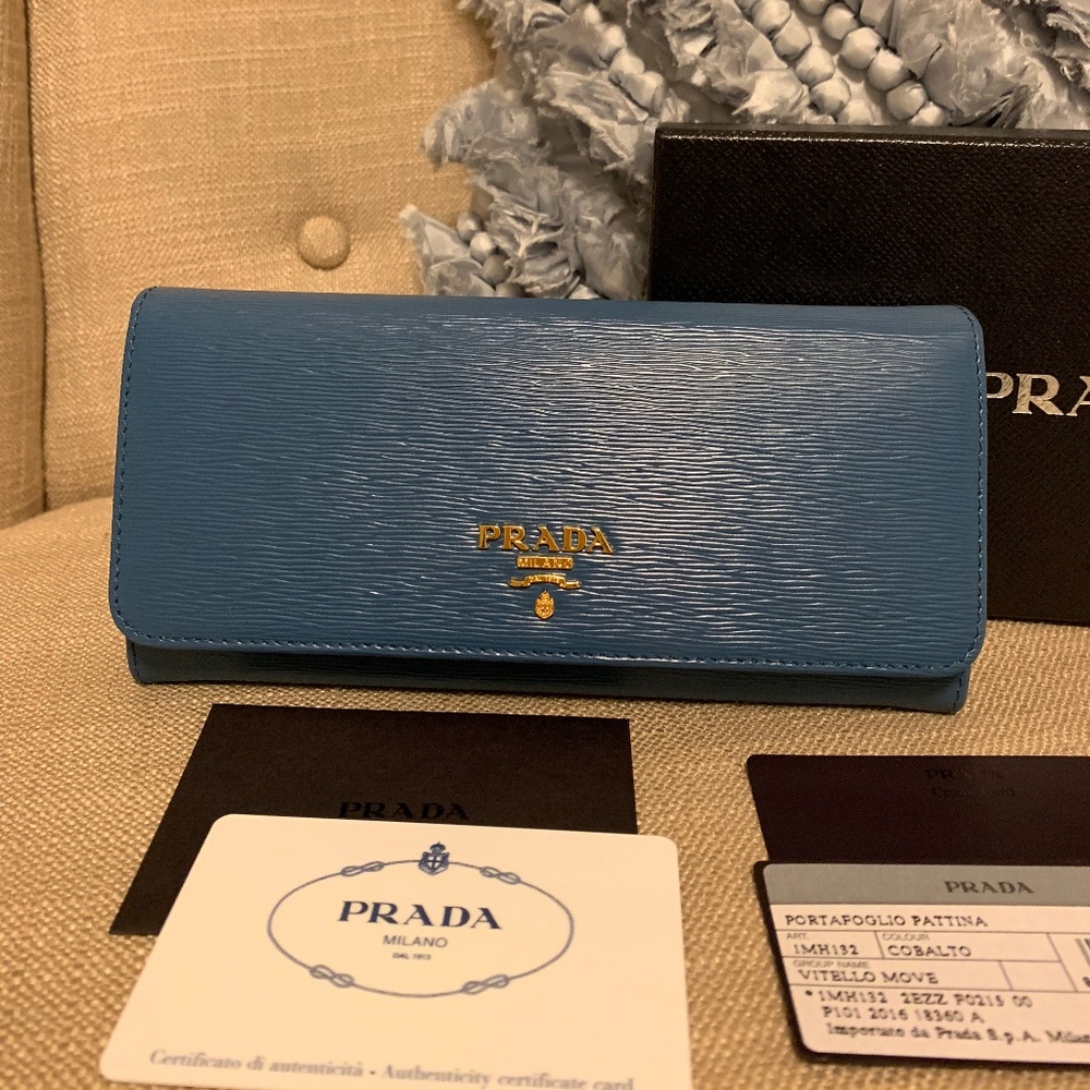 PRADA Portafoglio Pattina Wallet, NWT, 100% Auth